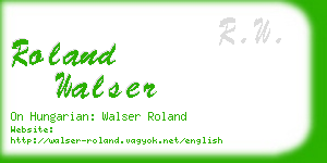 roland walser business card